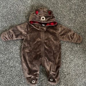 Baby boy bear snowsuit